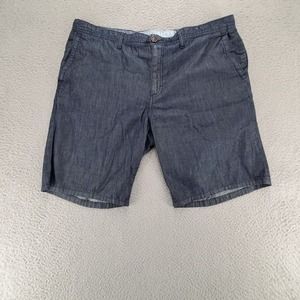 Paperbacks Shorts Mens 38 Blue Chino Flat‎ Front 10" inseam Casual Comfort